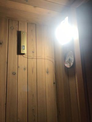 Can do lighting in sauna.