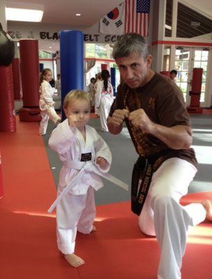 He was 2 1/2 years old when joined Eagle Martial Arts La Jolla. He is 2nd degree black belt now.