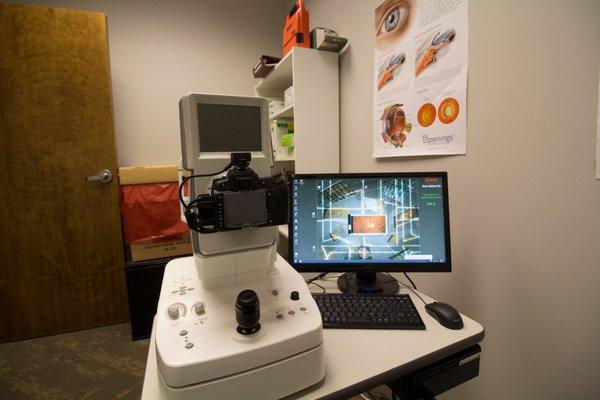 This is one of the many machines used in eye exams to get an accurate picture of the internal part of your eye.