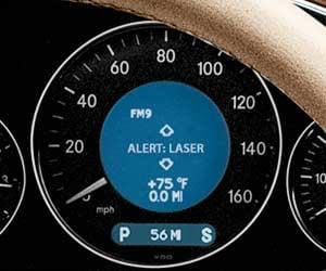 Escort 9500ci radar detector instrument cluster display interface.  Available for Mercedes, Audi, and Ferrari