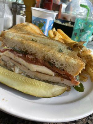 Chicken caprese sandwich