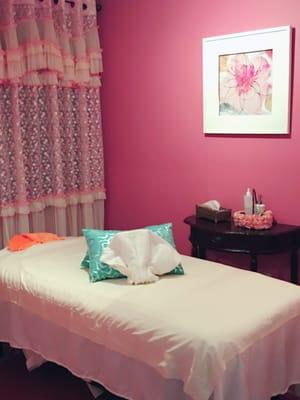 Relax in our beautifully decorated, private massage rooms.