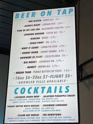 drink menu