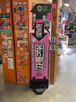 Bike cleaner refill station is pretty cool