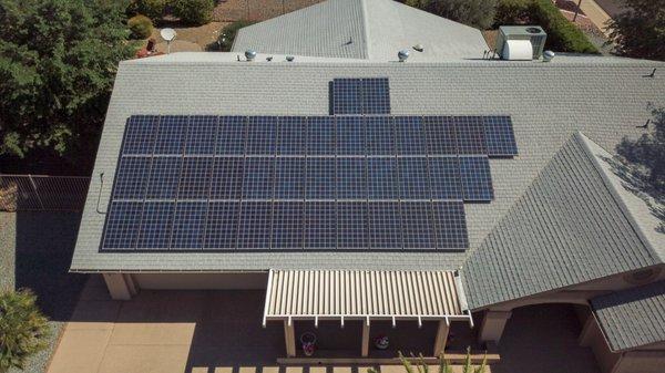 Solar energy installation on our client's roof.