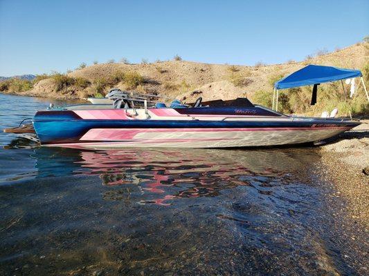 21' jet boat rental from Bob