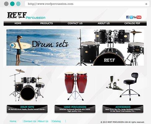 Web design and develop project:
REEF - Responsible for: visual aspect, layout, coloring, typography, programming & web page interaction