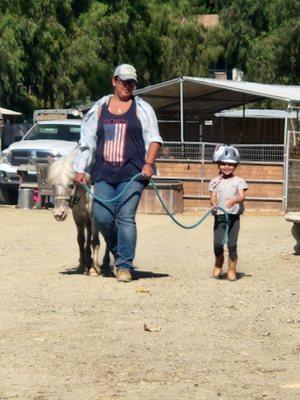 Horseback riding lesson