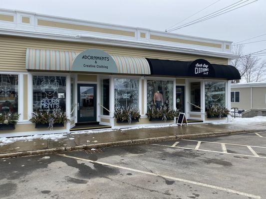 Store front on an winter morning.