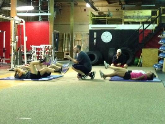 Some core work being done by participants in our Sport Specific Performance Camps