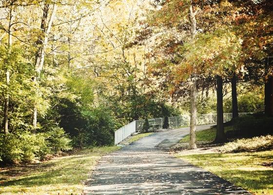 The residents and our favorite pooches really enjoy the walking path.