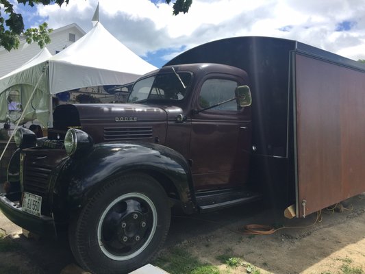 This is the wood fired brick oven pizza truck!