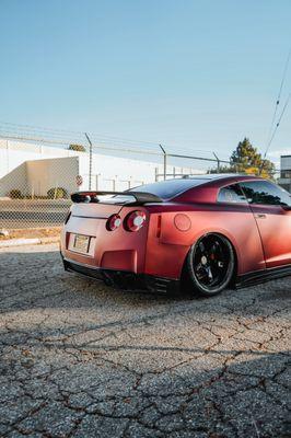 Full Satin Red Wrap on the GTR