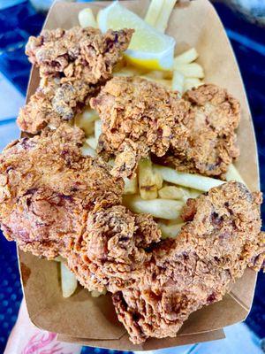 Chicken and chips from Joja foodtruck