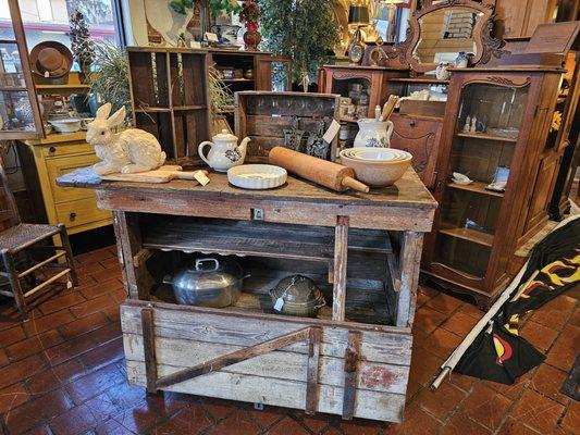 Antique kitchen island