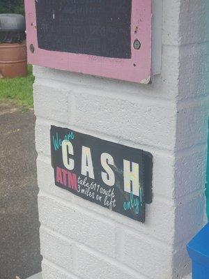 Cash only