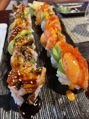 Dragon Roll and Spring Mango Roll