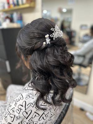 Quinceañera hair