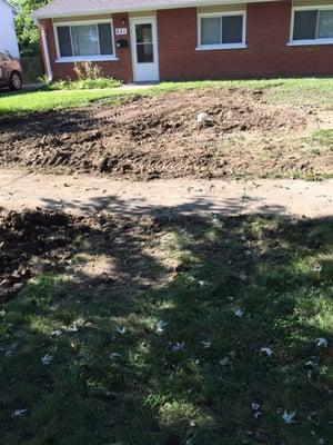 and now I get to look at this dirt patch and white thing sticking up in my yard "in case it happens again"