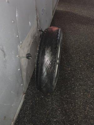 Tire that needed to be replaced