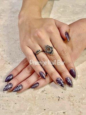 Acrylic gel with designs by Star.