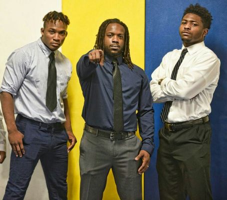 All-American Seldon Wright and All-American Tre'shoun Rogers with Coach Motley.