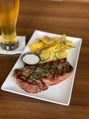 $10.99 Ribeye w/two sides every Friday.