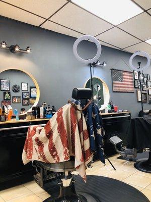 Another barber's station