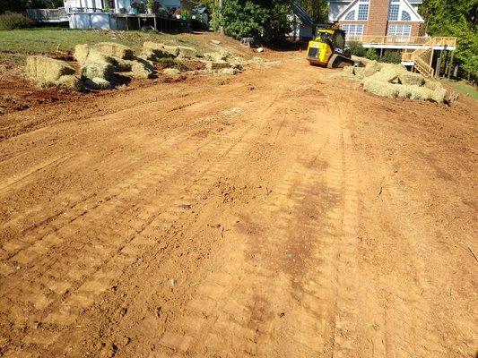 Clearing of a corner lot on lake Sinclair removal of trees and shrubs etc