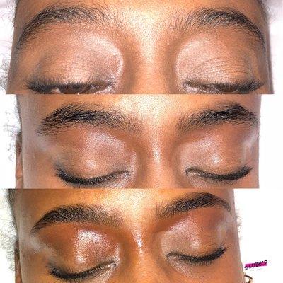 Brow tint and shaping