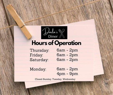 Hours of operation