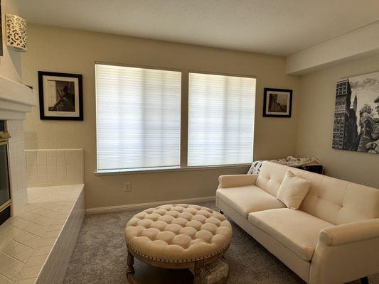 Alta light filtering honeycomb shades