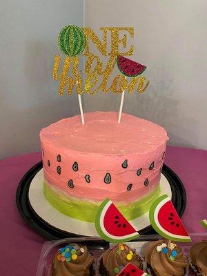 "One in a Melon" Themed Cake