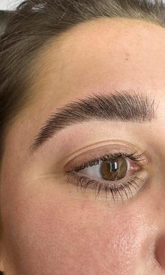 Brows waxed and set in place with LAMNIADE gel  $22 product by Kelley Baker Brows. I retail all Kelley Baker products.