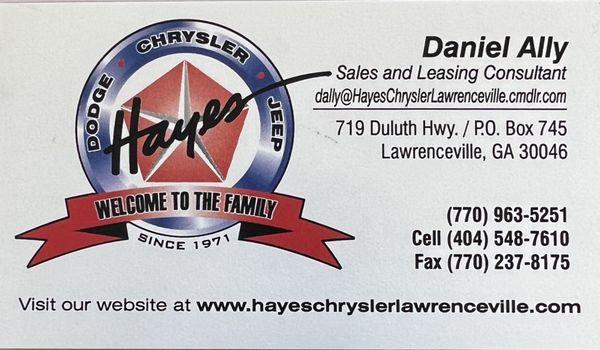 Hayes Chrysler Dodge Jeep RAM of Lawrenceville