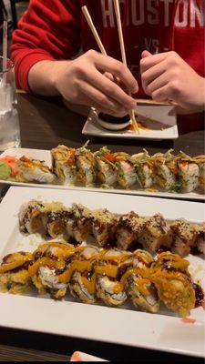 Louisiana Roll. Tomiko roll (middle) big daddy roll (back)