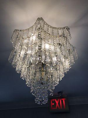 The fancy chandelier