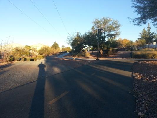 Northbound joining the unsigned Amargosa Trail.