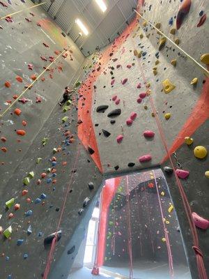 Nice, tall auto belay walls