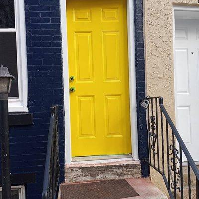 Paint exterior front door