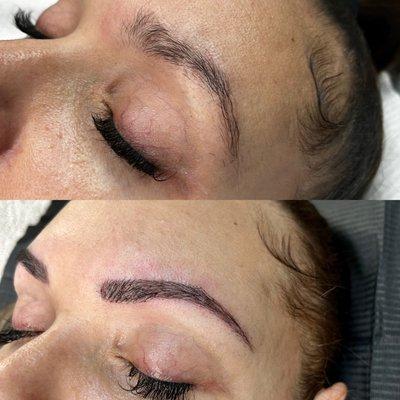 Microblading with shading