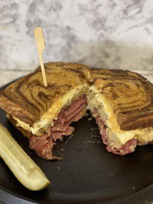 Reuben with 2 types of cheese