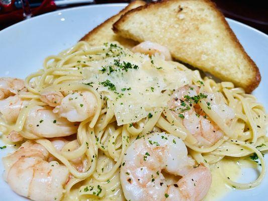 Shrimp scampi (bread comes with the meal)