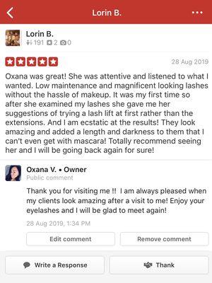 Keratin lash lift and tint Boston