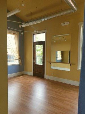 Rhythm Studio's Private Dance Studio.  Students appreciate the private instruction in dance:  Upper Level