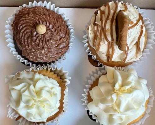 Chocolate Peanut butter. Biscoff cookie. And Lemon