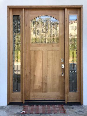 JELD-WEN IWP entry door with two sidelites- Yorba Linda, CA  exterior of  entry door