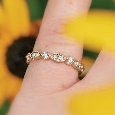 A classic marquise eternity band, to represent your everlasting love.