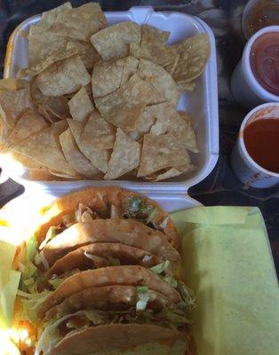 Tacos are .99 cents everyday and chips and salsa are free while you wait!