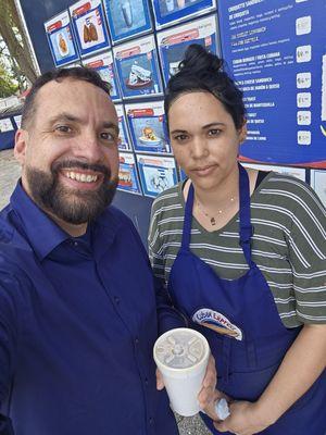 One of the Food Truck Ladies with El Tigre's Taste Buds